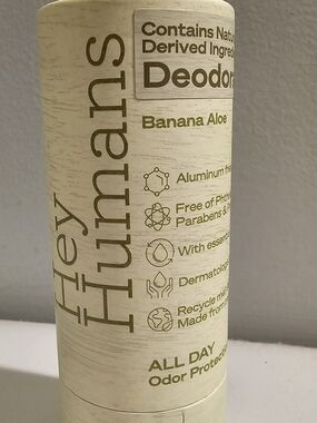Hey Humans All Day Odor Protecting Natural Derived Deodorant - Banana Aloe
